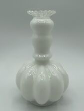Fenton Silver Crest Melon Glass Cologne Perfume Bottle No Stopper 5 Inch picture