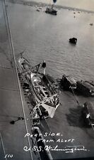 VINTAGE NEGATIVE; PORT SIDE FROM ALOFT; USS WILMINGTON; CHINA; CIRCA 1912 picture