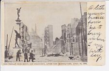 San Francisco CA 1906 Post Earthquake Phelan Monument Postcard view UN-POSTED picture