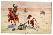 A Bad Predicament Postcard 1913 Western  F Remington picture