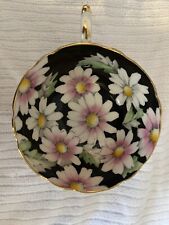 Paragon fine bone china England pretty hand painted daisies on black line teacup picture