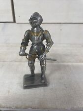Vintage 2012 Knight Figurine Summit Collection Pewter Gold Toned Accents picture