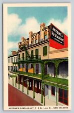 Antoine's Restaurant On Saint Louis Street New Orleans LA VINTAGE Postcard picture