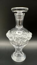 Lalique France Crystal Martine Perfume Bottle Frosted Roses Flowers 5 3/4