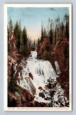 Yellowstone National Park, Kepler Cascades Firehole Series #136 Vintage Postcard picture