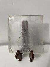 Kuan Yin Selenite Carving 6inch, With Stand. Beautiful picture