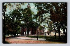Old Deerfield MA-Massachusetts, 1824 Congregational Church, Vintage Postcard picture