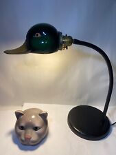 Vintage George Kovacs Ceramic Duck Head Shade Metal Desk Reading Lamp + Cat Head picture