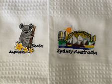 NEW 2 Sydney Australia Koala Opera House Hand Tea Kitchen Towel white set picture