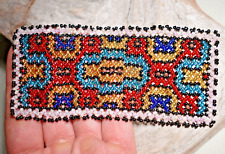 Traditional Shipibo Handmade Seed Bead Panel Authentic Ayahuasca Art Altar Piece picture