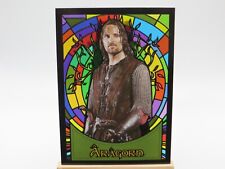 The Lord of the Rings ARAGORN 2006 Topps Stained Glass Insert Card S1 LOTR picture