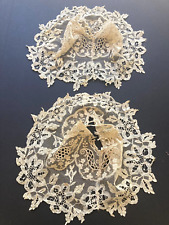 EXQUISITE PAIR ANTIQUE VICTORIAN/ EDWARDIAN MIXED FRENCH LACE CUFFS picture