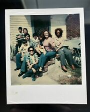Old Polaroid Color Photo LATIN AMERICAN FAMILY AND FRIENDS 1980’s picture