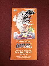 Gasoline Alley Pass year 2000, Signed by 1999 Winner Kenny Brack picture