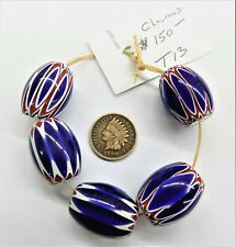 5 Large Chevron African Trade Beads was $150  pattern mismatch Read T13 Bin W6  picture