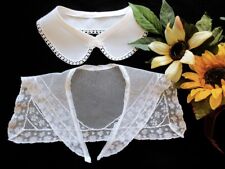 TWO Vintage White Lace Collars -  1920s and 1940s Sweet Pieces picture