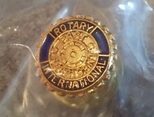 Rotary International lapel pin 7/16 diameter small pre-owned Past President picture