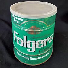 Vintage Folgers 39 oz Naturally Decaffeinated Moutain Grown picture