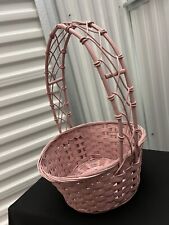 Wicker Basket Pink Vintage  picture