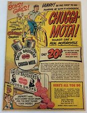 1950 Smith Bros Cough Drops cartoon ad page ~ CHUGGA-MOTA BICYCLE PREMIUM picture
