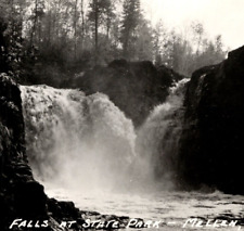 RPPC Copper Falls At State Park MELLEN Wisconsin Waterfall VINTAGE Postcard EKC picture