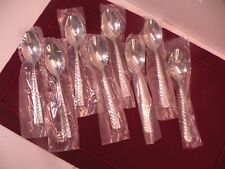 Set Of 8 Robinson Surry Hammered Stainless Steel Teaspoons 6 3/8
