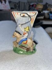 Vintage Porcelain Cowboy Riding Horse Vase/planter Made in Japan 5” Tall picture