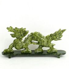 1PC Natural jade dragon living room decoration jade crystal specimen 7 Inch + picture