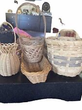 Vintage Small Woven Wicker Baskets for Your Farmhouse Decor ~ Lot of 4 picture