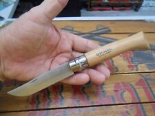 Opinel No 10 with Corkscrew Folding Knife Plain Edge Blade Inox picture