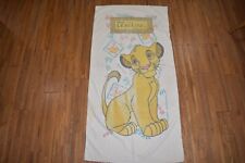 Vintage 90s Disney Lion King Simba Beach Towel Cotton White Gen X picture