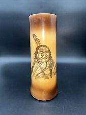 Antique Westmoreland Fostoria Milk glass Sitting Bull 8.25 In Native American picture