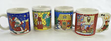 Christmas Coffee Mugs Lot of 4 Various Styles and Brands Holiday Designs   picture