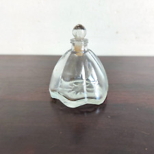 Vintage Clear Glass Perfume Bottle Decorative Collectible G904 picture