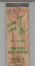 Matchbook Cover Pine View Golf Course Houghton Lake, MI picture