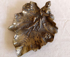 Vintage Ashtray Solid Brass Bronze Nudy Lady Nymph Naiad Coin Pin Dish Bowl picture