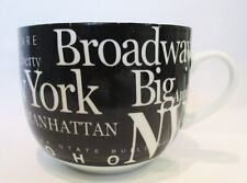 NEW YORK CITY LANDMARK Large  Black White Coffee Soup Mug By Jay Joshua picture