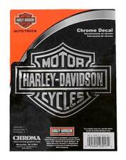 Harley-Davidson Embossed Bar & Shield Logo Chrome Decal - 5.5 x 4.5 in. CG3017 picture