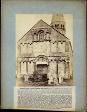 France, Saint-André-de-Bâgé, Portal de l'Eglise vintage albumen print Ti picture