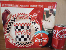Vintage Collector's Coke / Coca-Cola 8 Piece Stone-wear Snack Set picture