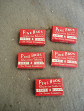 5 each.  Pine Bros Glycerine Tablets TEST SAMPLES BOXES  Glycerine Honey Flavor picture