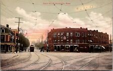View of Davis Square, West Somerville MA Vintage Postcard Q60 picture
