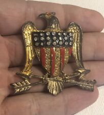 WWII WW2 Era Home Front Sweetheart Patriotic Brooch Pin  picture