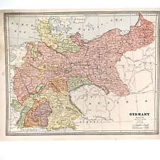 c1880s Imperial Germany, Roman Empire Switzerland Map Geo Cram Engraved Color 8M picture