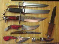Lot of 8 Fixed Blade Knives. No Sheaths picture