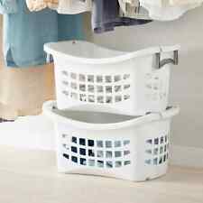 2pcs Sterilite Stacking Laundry Basket White storage basket picture