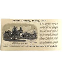 Nichols Academy Dudley Massachusetts 1894 Advertisement Victorian 2 ADBN1kk picture