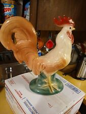 Vtg Brush McCoy Rooster Chicken Hand Painted Art Pottery Yard Ornament Figure picture