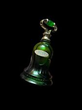 Vintage 1978 Avon Glass Emerald Bell Jar Cologne 3.75 fl Oz 7/8 full picture
