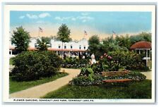 1920 Flower Gardens Conneaut Field Lake Park Conneaut Lake Pennsylvania Postcard picture